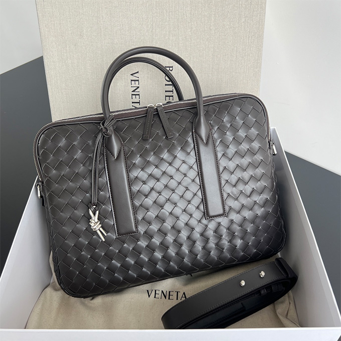 bottega veneta getaway intreccio leather briefcase #766361